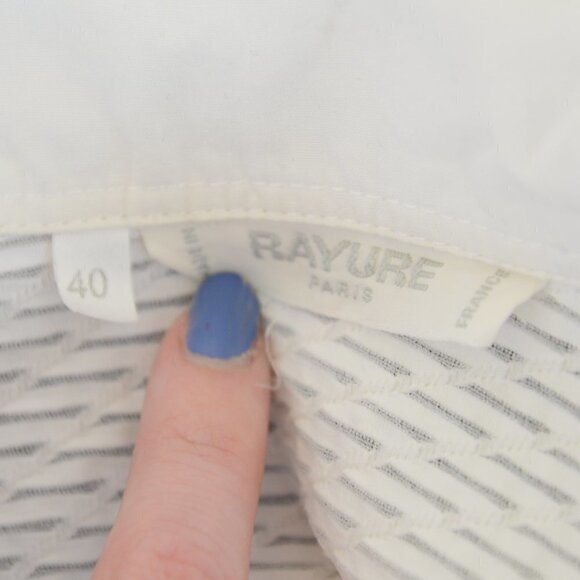 Vintage Y2K Corset Lace Up Rayure Paris Blouse Sz 8/M - Picture 4 of 8